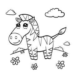 Zebra (Animals) coloring page #197172 to print and color