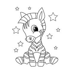 Zebra (Animals) coloring page #197173 to print and color