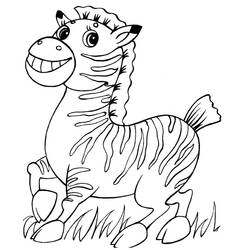 Zebra (Animals) coloring page #197175 to print and color