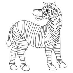 Zebra (Animals) coloring page #197177 to print and color