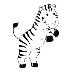 Zebra (Animals) coloring page #197183 to print and color