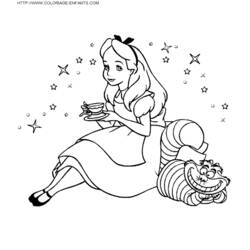 Coloring page: Alice in Wonderland (Animation Movies) #127889 - Printable coloring pages