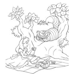 Coloring page: Alice in Wonderland (Animation Movies) #127891 - Printable coloring pages