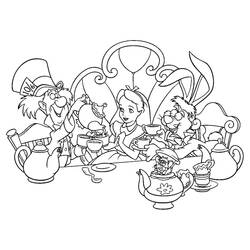 Coloring page: Alice in Wonderland (Animation Movies) #127894 - Printable coloring pages