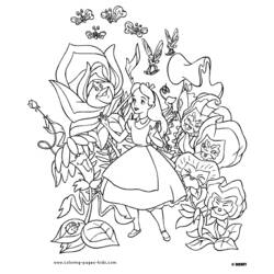 Coloring page: Alice in Wonderland (Animation Movies) #127898 - Printable coloring pages