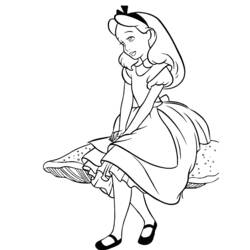 Coloring page: Alice in Wonderland (Animation Movies) #127928 - Printable coloring pages