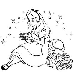 Coloring page: Alice in Wonderland (Animation Movies) #127960 - Printable coloring pages