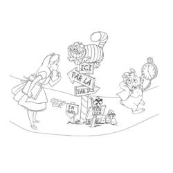 Coloring page: Alice in Wonderland (Animation Movies) #128024 - Printable coloring pages