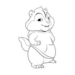 Coloring page: Alvin and the Chipmunks (Animation Movies) #128239 - Printable coloring pages