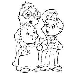 Coloring page: Alvin and the Chipmunks (Animation Movies) #128243 - Free Printable Coloring Pages