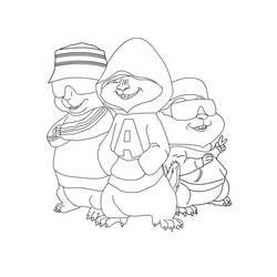 Coloring page: Alvin and the Chipmunks (Animation Movies) #128254 - Free Printable Coloring Pages