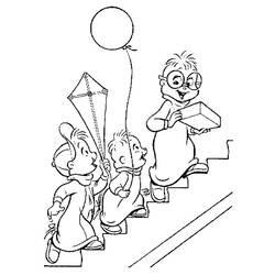 Coloring page: Alvin and the Chipmunks (Animation Movies) #128255 - Free Printable Coloring Pages