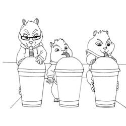 Coloring page: Alvin and the Chipmunks (Animation Movies) #128257 - Free Printable Coloring Pages