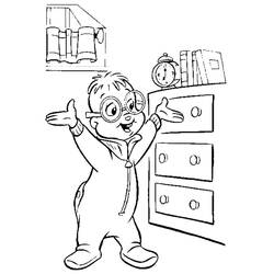 Coloring page: Alvin and the Chipmunks (Animation Movies) #128258 - Free Printable Coloring Pages