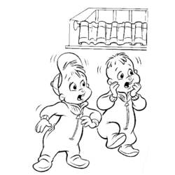 Coloring page: Alvin and the Chipmunks (Animation Movies) #128260 - Free Printable Coloring Pages
