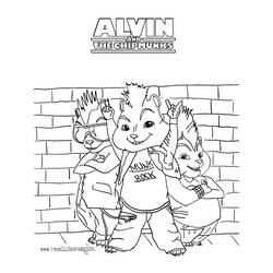 Coloring page: Alvin and the Chipmunks (Animation Movies) #128263 - Free Printable Coloring Pages