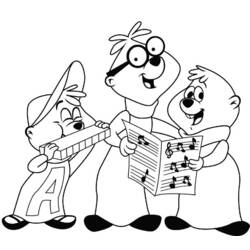 Coloring page: Alvin and the Chipmunks (Animation Movies) #128274 - Free Printable Coloring Pages