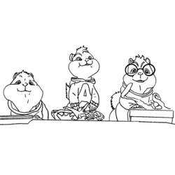 Coloring page: Alvin and the Chipmunks (Animation Movies) #128276 - Free Printable Coloring Pages
