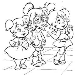 Coloring page: Alvin and the Chipmunks (Animation Movies) #128277 - Free Printable Coloring Pages