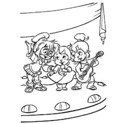Coloring page: Alvin and the Chipmunks (Animation Movies) #128278 - Free Printable Coloring Pages