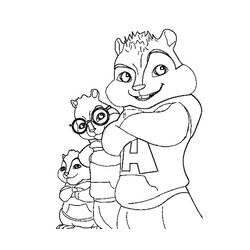 Coloring page: Alvin and the Chipmunks (Animation Movies) #128288 - Free Printable Coloring Pages