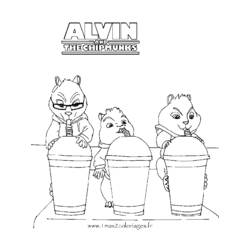 Coloring page: Alvin and the Chipmunks (Animation Movies) #128291 - Free Printable Coloring Pages