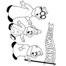 Coloring page: Alvin and the Chipmunks (Animation Movies) #128301 - Free Printable Coloring Pages