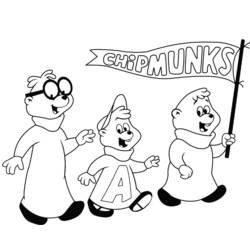 Coloring page: Alvin and the Chipmunks (Animation Movies) #128311 - Free Printable Coloring Pages