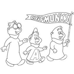 Coloring page: Alvin and the Chipmunks (Animation Movies) #128319 - Free Printable Coloring Pages