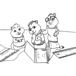 Coloring page: Alvin and the Chipmunks (Animation Movies) #128320 - Free Printable Coloring Pages