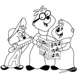 Coloring page: Alvin and the Chipmunks (Animation Movies) #128326 - Free Printable Coloring Pages