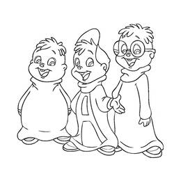 Coloring page: Alvin and the Chipmunks (Animation Movies) #128332 - Free Printable Coloring Pages