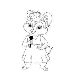Coloring page: Alvin and the Chipmunks (Animation Movies) #128356 - Printable coloring pages