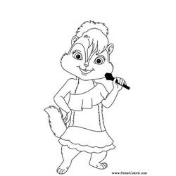 Coloring page: Alvin and the Chipmunks (Animation Movies) #128395 - Printable coloring pages