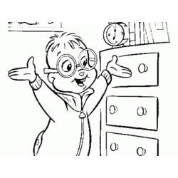 Coloring page: Alvin and the Chipmunks (Animation Movies) #128418 - Free Printable Coloring Pages