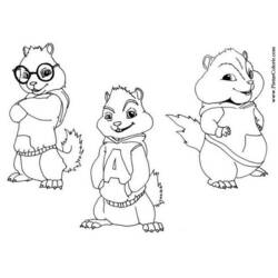 Coloring page: Alvin and the Chipmunks (Animation Movies) #128440 - Printable coloring pages