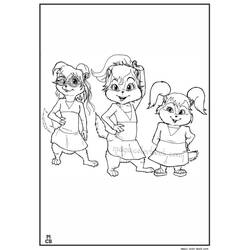 Coloring page: Alvin and the Chipmunks (Animation Movies) #128444 - Free Printable Coloring Pages