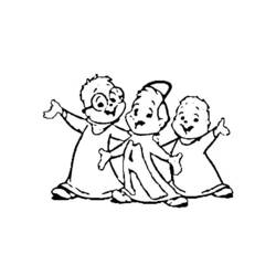 Coloring page: Alvin and the Chipmunks (Animation Movies) #128446 - Free Printable Coloring Pages