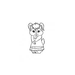 Coloring page: Alvin and the Chipmunks (Animation Movies) #128453 - Printable coloring pages