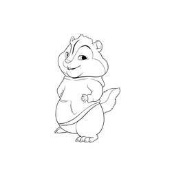 Coloring page: Alvin and the Chipmunks (Animation Movies) #128460 - Printable coloring pages