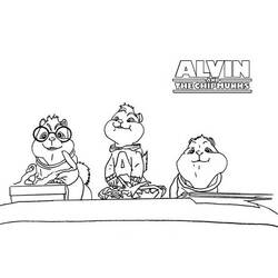 Coloring page: Alvin and the Chipmunks (Animation Movies) #128464 - Printable coloring pages