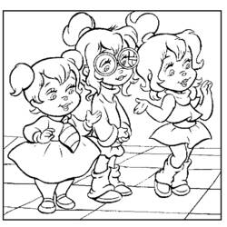 Coloring page: Alvin and the Chipmunks (Animation Movies) #128465 - Free Printable Coloring Pages