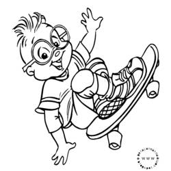 Coloring page: Alvin and the Chipmunks (Animation Movies) #128469 - Free Printable Coloring Pages