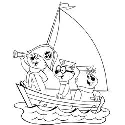 Coloring page: Alvin and the Chipmunks (Animation Movies) #128482 - Free Printable Coloring Pages