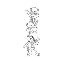 Coloring page: Alvin and the Chipmunks (Animation Movies) #128483 - Free Printable Coloring Pages