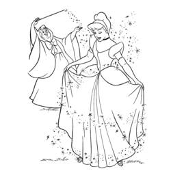 Coloring page: Cinderella (Animation Movies) #129481 - Printable Coloring Pages