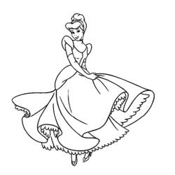 Coloring page: Cinderella (Animation Movies) #129485 - Free Printable Coloring Pages
