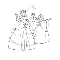 Coloring page: Cinderella (Animation Movies) #129489 - Free Printable Coloring Pages