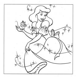 Coloring page: Cinderella (Animation Movies) #129526 - Free Printable Coloring Pages