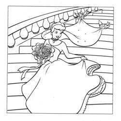 Coloring page: Cinderella (Animation Movies) #129531 - Free Printable Coloring Pages